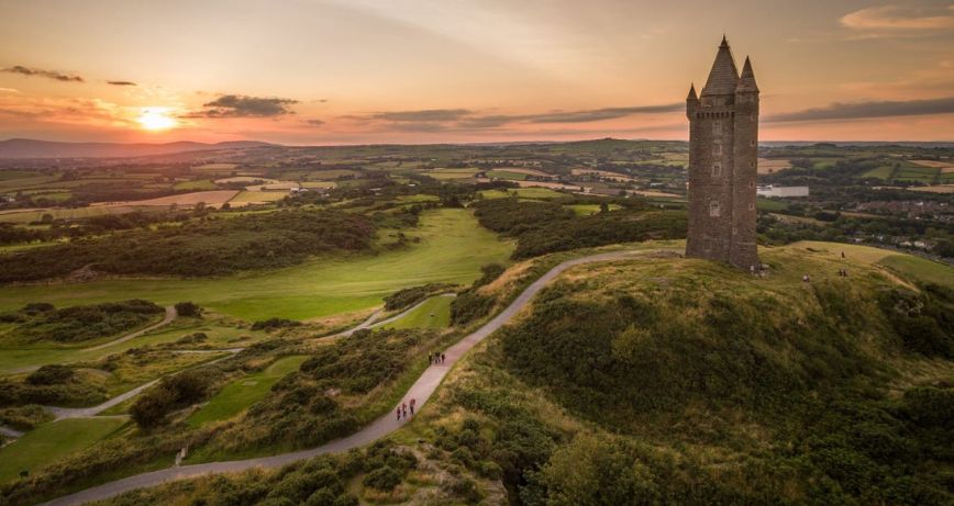 Scrabo Tower at sunset